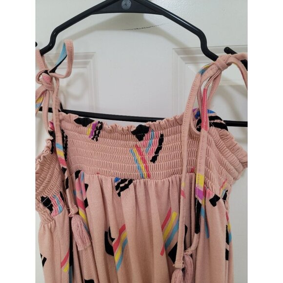 Target Bohemian Maxi Dress Abstract Pattern & Smocked Bodice Size M - Picture 5 of 11